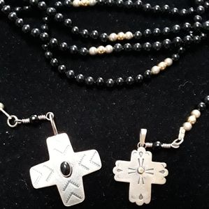 String of onyx with charms